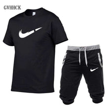 Load image into Gallery viewer, Summer New Tracksuit Men Shorts Casual Men's Sportswear Suit Shorts Brand Clothing Two Pieces Top Tee+Shorts Sweat Suits 2019 - Ole Misc.