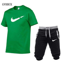 Load image into Gallery viewer, Summer New Tracksuit Men Shorts Casual Men's Sportswear Suit Shorts Brand Clothing Two Pieces Top Tee+Shorts Sweat Suits 2019 - Ole Misc.