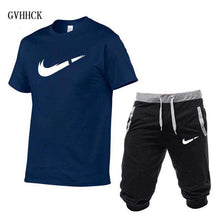 Load image into Gallery viewer, Summer New Tracksuit Men Shorts Casual Men's Sportswear Suit Shorts Brand Clothing Two Pieces Top Tee+Shorts Sweat Suits 2019 - Ole Misc.