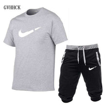 Load image into Gallery viewer, Summer New Tracksuit Men Shorts Casual Men's Sportswear Suit Shorts Brand Clothing Two Pieces Top Tee+Shorts Sweat Suits 2019 - Ole Misc.