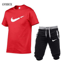Load image into Gallery viewer, Summer New Tracksuit Men Shorts Casual Men's Sportswear Suit Shorts Brand Clothing Two Pieces Top Tee+Shorts Sweat Suits 2019 - Ole Misc.