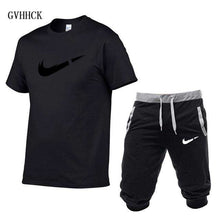 Load image into Gallery viewer, Summer New Tracksuit Men Shorts Casual Men's Sportswear Suit Shorts Brand Clothing Two Pieces Top Tee+Shorts Sweat Suits 2019 - Ole Misc.