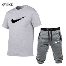 Load image into Gallery viewer, Summer New Tracksuit Men Shorts Casual Men's Sportswear Suit Shorts Brand Clothing Two Pieces Top Tee+Shorts Sweat Suits 2019 - Ole Misc.