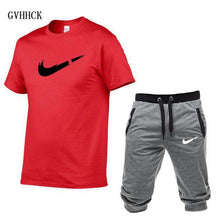 Load image into Gallery viewer, Summer New Tracksuit Men Shorts Casual Men's Sportswear Suit Shorts Brand Clothing Two Pieces Top Tee+Shorts Sweat Suits 2019 - Ole Misc.