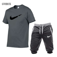 Load image into Gallery viewer, Summer New Tracksuit Men Shorts Casual Men's Sportswear Suit Shorts Brand Clothing Two Pieces Top Tee+Shorts Sweat Suits 2019 - Ole Misc.