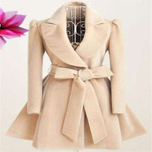 Load image into Gallery viewer, Korean women's woolen windbreaker Overcoat jacket coats Red XL - Ole Misc.