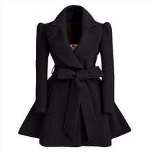 Load image into Gallery viewer, Korean women's woolen windbreaker Overcoat jacket coats Red XL - Ole Misc.