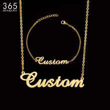Load image into Gallery viewer, Fashion Stainless Steel Personalized Custom Name Neckalce For Women Men Handmade Customized Cursive Font Chain Jewelry - Ole Misc.