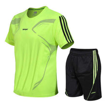 Load image into Gallery viewer, Men's Suits Quick Drying T-shirt+Shorts Fitness Sportswear Basketball Soccer Tracksuits Summer Tennis Jogger Gyms Clothing Set - Ole Misc.