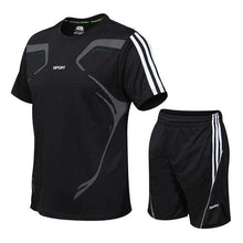 Load image into Gallery viewer, Men's Suits Quick Drying T-shirt+Shorts Fitness Sportswear Basketball Soccer Tracksuits Summer Tennis Jogger Gyms Clothing Set - Ole Misc.