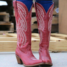Load image into Gallery viewer, Women Ladies Cowgirl Cowboy Boots Ladies Knee High Block Heel Western Shoes Size - Ole Misc.
