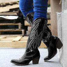 Load image into Gallery viewer, Women Ladies Cowgirl Cowboy Boots Ladies Knee High Block Heel Western Shoes Size - Ole Misc.