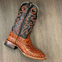 Load image into Gallery viewer, MEN'S RODEO COWBOY ALLIGATOR NECK BOOTS GENUINE LEATHER WESTERN SQUARE TOE - Ole Misc.
