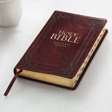 Load image into Gallery viewer, KJV Holy Bible King James Version Thumb Indexed Burgundy Faux Leather Gift Bible - Ole Misc.