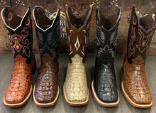 Load image into Gallery viewer, MEN'S RODEO COWBOY ALLIGATOR NECK BOOTS GENUINE LEATHER WESTERN SQUARE TOE - Ole Misc.