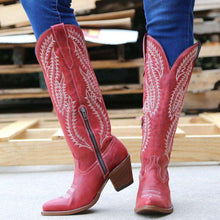 Load image into Gallery viewer, Women Ladies Cowgirl Cowboy Boots Ladies Knee High Block Heel Western Shoes Size - Ole Misc.