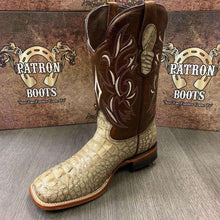Load image into Gallery viewer, MEN'S RODEO COWBOY ALLIGATOR NECK BOOTS GENUINE LEATHER WESTERN SQUARE TOE - Ole Misc.