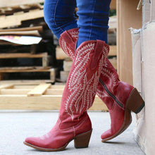 Load image into Gallery viewer, Women Ladies Cowgirl Cowboy Boots Ladies Knee High Block Heel Western Shoes Size - Ole Misc.