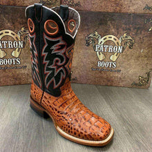 Load image into Gallery viewer, MEN'S RODEO COWBOY ALLIGATOR NECK BOOTS GENUINE LEATHER WESTERN SQUARE TOE - Ole Misc.