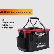 Load image into Gallery viewer, Portable EVA Fishing Bucket Bag Collapsible Fishing Bucket Live Fish Box Bucket Oxygen Pump Outdoor Fishing Tackle Storage Bags - Ole Misc.