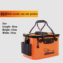 Load image into Gallery viewer, Portable EVA Fishing Bucket Bag Collapsible Fishing Bucket Live Fish Box Bucket Oxygen Pump Outdoor Fishing Tackle Storage Bags - Ole Misc.