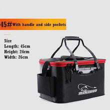 Load image into Gallery viewer, Portable EVA Fishing Bucket Bag Collapsible Fishing Bucket Live Fish Box Bucket Oxygen Pump Outdoor Fishing Tackle Storage Bags - Ole Misc.