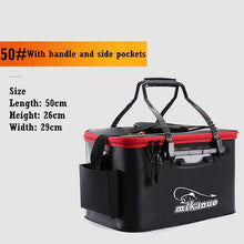 Load image into Gallery viewer, Portable EVA Fishing Bucket Bag Collapsible Fishing Bucket Live Fish Box Bucket Oxygen Pump Outdoor Fishing Tackle Storage Bags - Ole Misc.