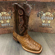 Load image into Gallery viewer, MEN'S RODEO COWBOY ALLIGATOR NECK BOOTS GENUINE LEATHER WESTERN SQUARE TOE - Ole Misc.