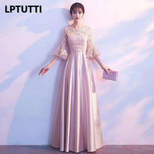 Load image into Gallery viewer, LPTUTTI Satin Appliques Plus Size New For Women Elegant Date Ceremony Party Prom Gown Formal Gala Luxury Long Evening Dresses 14 - Ole Misc.