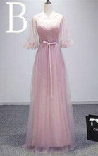 Load image into Gallery viewer, hot sale 2019 blush tulle ball gown classy women elegant dress sexy party bridesmaid pageant dresses for wedding occasions H3439 - Ole Misc.