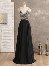 Load image into Gallery viewer, Black Chiffon Long Formal Dresses Evening Gown Occasion Dresses for Women Long Elegant Evening Dress Party - Ole Misc.