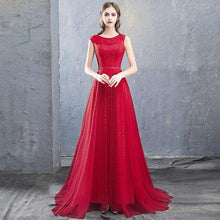Load image into Gallery viewer, ES2775 O Neck Sleeveless evening dresses long 2019 Latest formal dresses evening gown Floor Length women elegant robe de soiree - Ole Misc.