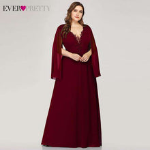 Load image into Gallery viewer, Plus Size Green Evening Dresses Ever Pretty EZ07948 A Line V Neck Appliques Elegant Women Formal Dresses For Party Abendkleider - Ole Misc.