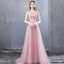 Load image into Gallery viewer, ES2775 O Neck Sleeveless evening dresses long 2019 Latest formal dresses evening gown Floor Length women elegant robe de soiree - Ole Misc.