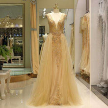 Load image into Gallery viewer, Erosebridal Beaded Dress Elegant Evening Dress Long 2019 Sleeveless Long Formal Dress Evening Gown for Women - Ole Misc.