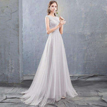 Load image into Gallery viewer, ES2775 O Neck Sleeveless evening dresses long 2019 Latest formal dresses evening gown Floor Length women elegant robe de soiree - Ole Misc.