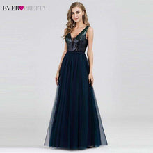 Load image into Gallery viewer, Elegant Evening Dresses Long Ever Pretty V Neck A Line Sleeveless Sequined Formal Dresses EP07910NB Sparkle Party Gowns 2019 - Ole Misc.