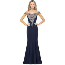 Load image into Gallery viewer, Royal Blue Long Evening Dress 2019 Applique Mermaid Formal Dress Evening Gown Off The Shoulder robe de soiree Party Vestidos - Ole Misc.