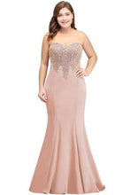 Load image into Gallery viewer, Plus Size Long Evening Dress 2019 Mermaid Formal Dress Party Elegant Evening Gown Sleeveless Applique robe de soiree - Ole Misc.