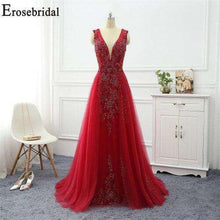 Load image into Gallery viewer, Erosebridal Beaded Dress Elegant Evening Dress Long 2019 Sleeveless Long Formal Dress Evening Gown for Women - Ole Misc.