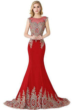 Load image into Gallery viewer, Plus Size Long Evening Dress 2019 Elegant Mermaid Formal Dress Evening Gown Sleeve Lace Applique Robe de Soiree Party Vestidos - Ole Misc.