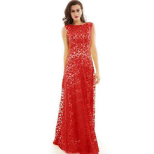 Load image into Gallery viewer, Dressv daffodil long evening dress cheap scoop neck appliques backless a line wedding party formal dress evening dresses - Ole Misc.