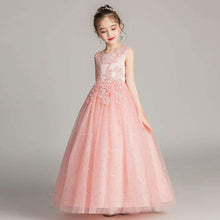 Load image into Gallery viewer, Flower Girl Party Banquet Fall and Winter Knitted Wool Dresses Floor Length Girls Pageant Dresses Wedding Party Dress vestidos - Ole Misc.