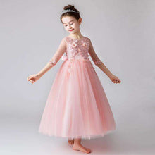 Load image into Gallery viewer, Flower Girl Party Banquet Fall and Winter Knitted Wool Dresses Floor Length Girls Pageant Dresses Wedding Party Dress vestidos - Ole Misc.