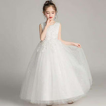 Load image into Gallery viewer, Flower Girl Party Banquet Fall and Winter Knitted Wool Dresses Floor Length Girls Pageant Dresses Wedding Party Dress vestidos - Ole Misc.