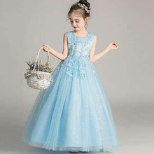 Load image into Gallery viewer, Flower Girl Party Banquet Fall and Winter Knitted Wool Dresses Floor Length Girls Pageant Dresses Wedding Party Dress vestidos - Ole Misc.