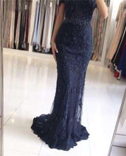 Load image into Gallery viewer, Pink  Sexy Elegant Evening Dresses 2019 Lace  Pears Diamond Mermaid Formal Evening Dress Real Photo LA6355 - Ole Misc.