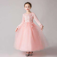 Load image into Gallery viewer, Flower Girl Party Banquet Fall and Winter Knitted Wool Dresses Floor Length Girls Pageant Dresses Wedding Party Dress vestidos - Ole Misc.