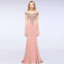 Load image into Gallery viewer, Royal Blue Long Evening Dress 2019 Applique Mermaid Formal Dress Evening Gown Off The Shoulder robe de soiree Party Vestidos - Ole Misc.