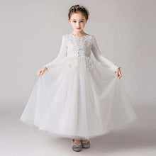Load image into Gallery viewer, Flower Girl Party Banquet Fall and Winter Knitted Wool Dresses Floor Length Girls Pageant Dresses Wedding Party Dress vestidos - Ole Misc.